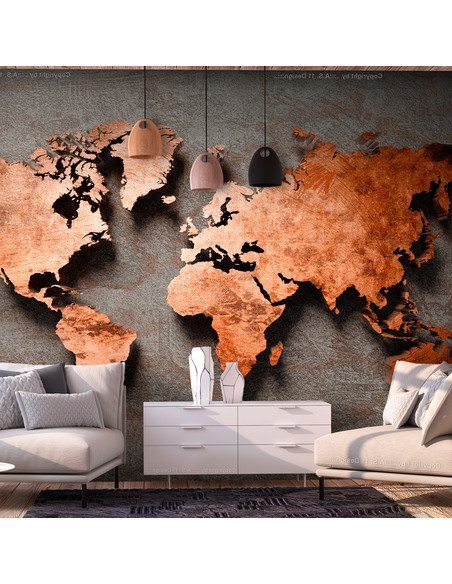 Papier peint Copper Map
