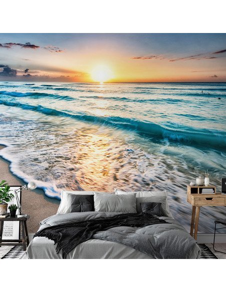 Papier peint Promenade au bord de la mer