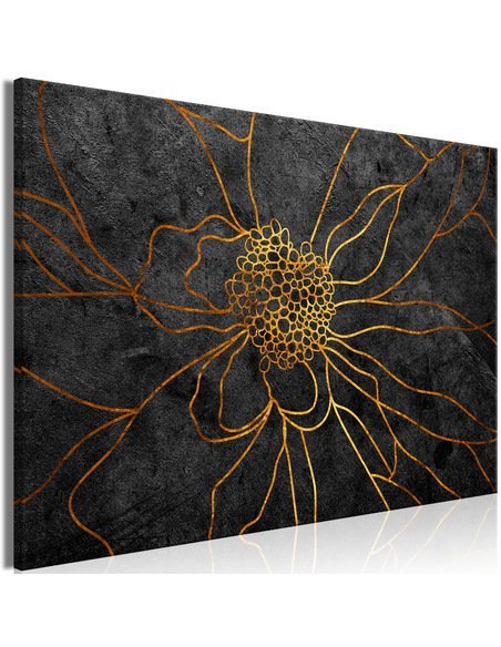 Tableau Fleur en Or (1 Partie) Large