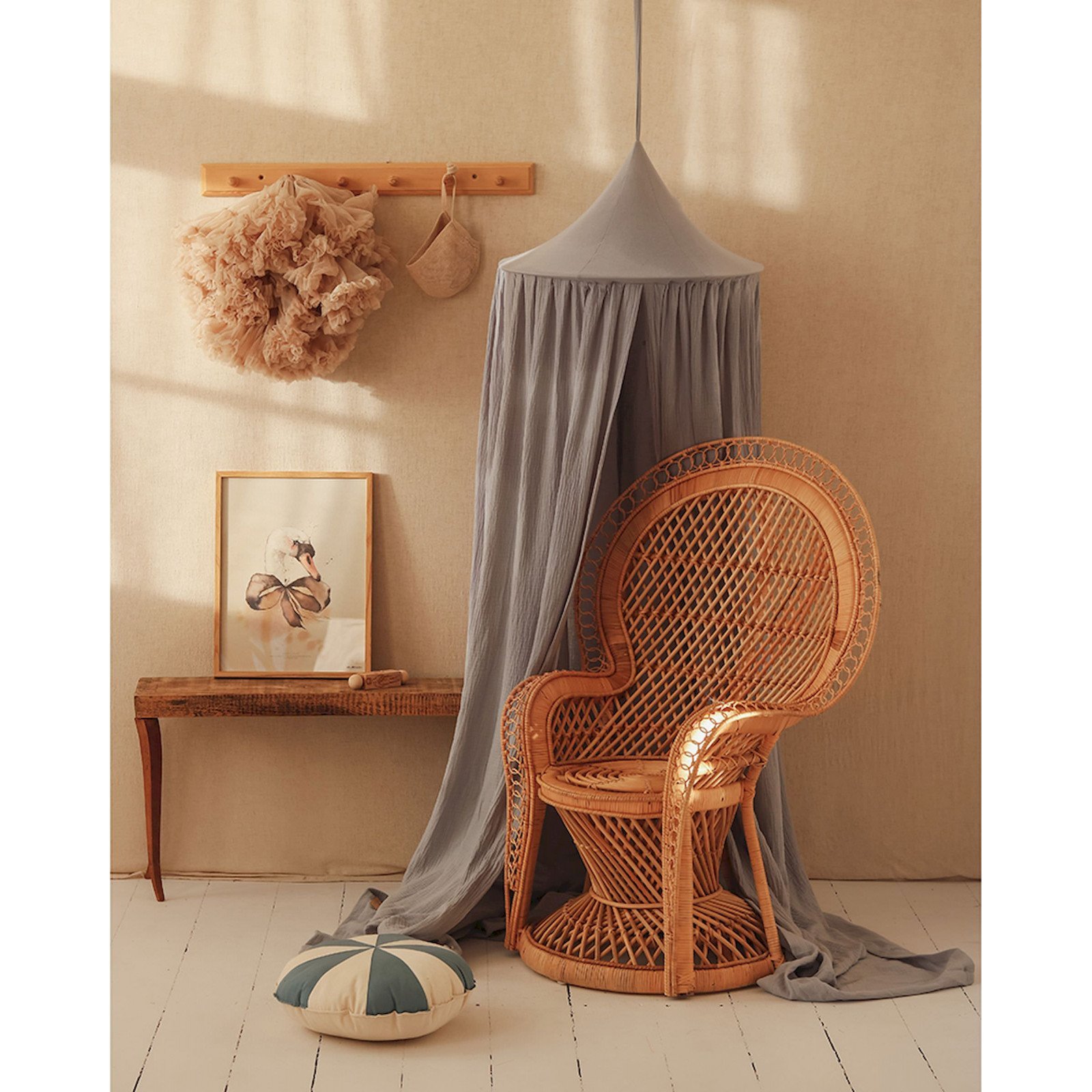Support Pour Ciel De Lit Bébé Réglable 5 Hauteurs - Avec Filet 360° Anti-insectes - 9