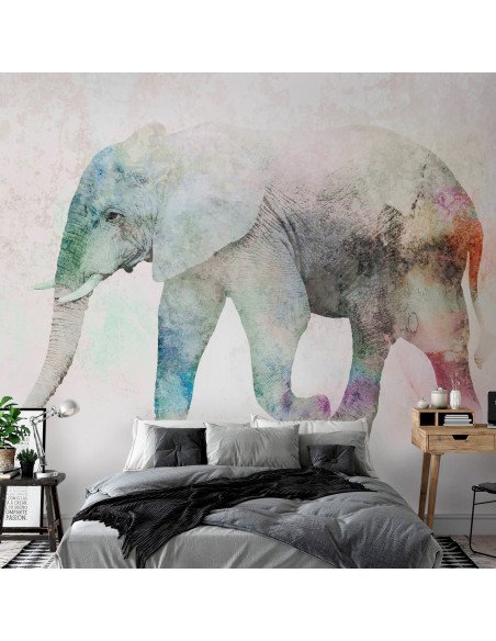 Papier peint adhésif Éléphant peint