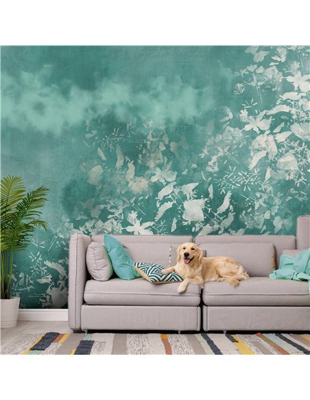 Papier peint Jardin Bleu