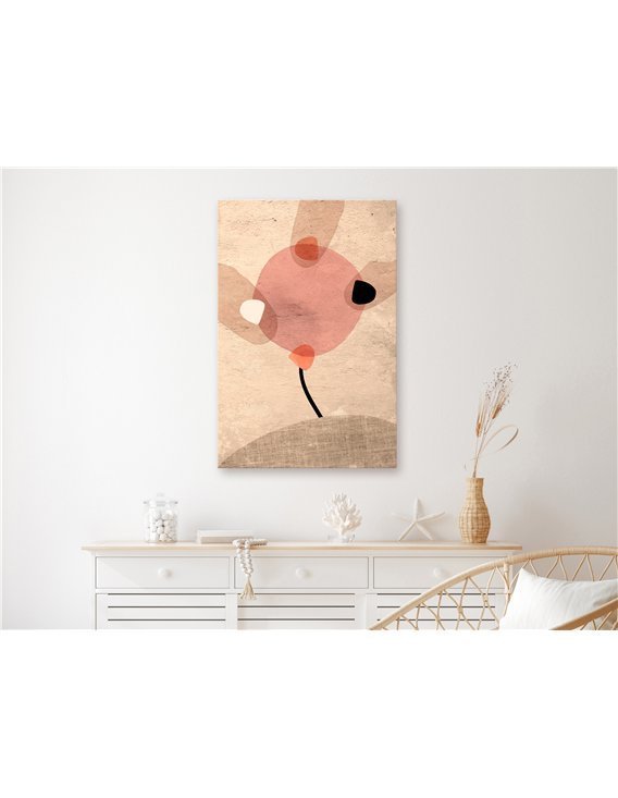 Tableau Windmill on the Hill Vertical | Artgeist | Rose, Orange