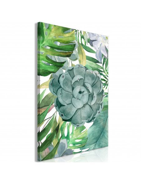 Tableau Tropical Flora Vertical | Artgeist | Vert, Bleu