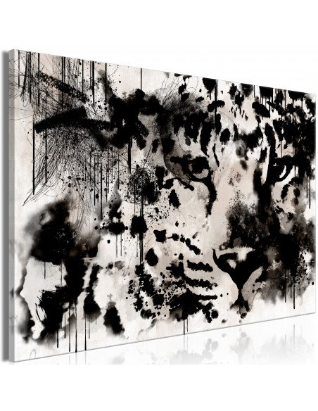 Tableau Cat's Look Wide | Artgeist | Blanc, Noir