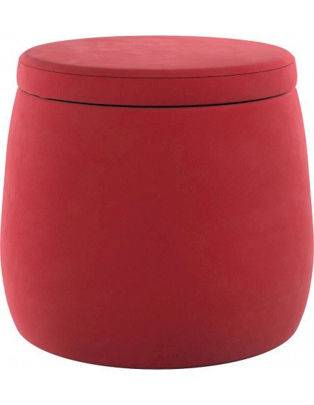 Coussin Sweet Drop Posh Velvet en velours | YellowTipi | Rouge Cerise