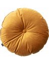 Oreiller rond en velours | YellowTipi | Jaune Moutarde