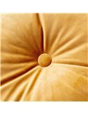 Oreiller rond en velours | YellowTipi | Jaune Moutarde