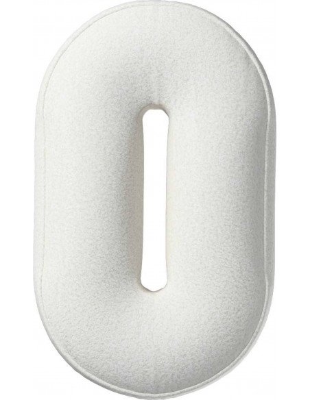 Coussin tissu boucle chiffre 0 | YellowTipi | Blanc
