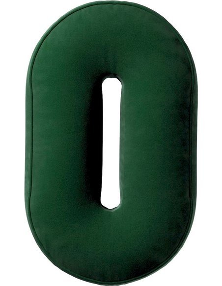 Coussin en velour chiffre 0 | YellowTipi | Forêt Verte