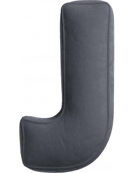 Coussin en velour Lettre J | YellowTipi | Gris Graphite