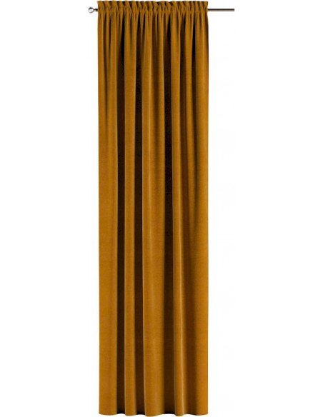 Rideau à galon fronceurPosh Velvet en velours | YellowTipi | Jaune Moutarde