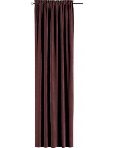 Rideau à galon fronceurPosh Velvet en velours | YellowTipi | Rouge Bourgogne