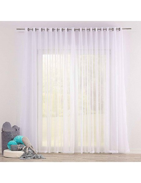 Rideau voile à œillets Soft Veil | YellowTipi | Blanche