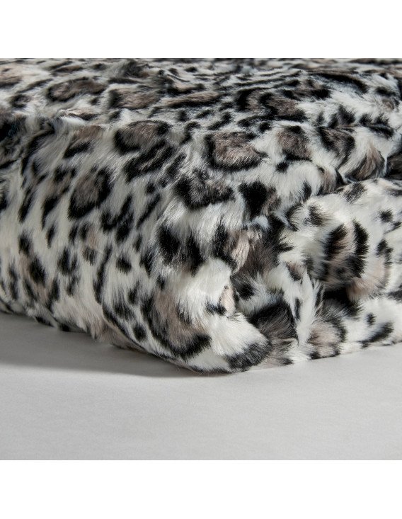 Couverture leopardo 200 x 220 x 1 cm | Vical | Blanc, Noir