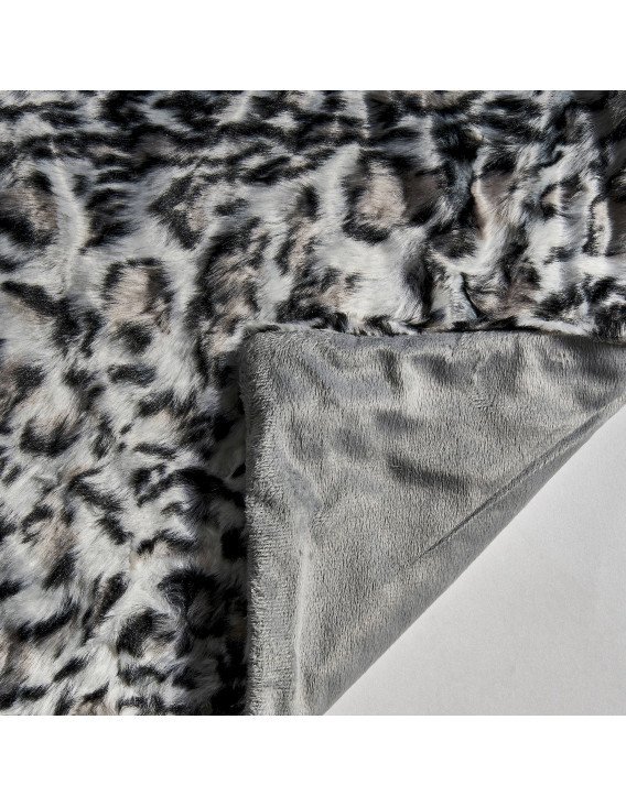 Couverture leopardo 200 x 220 x 1 cm | Vical | Blanc, Noir