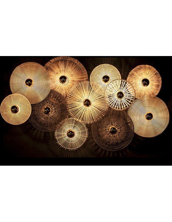 Lampe de mur 53 x 10 x 53 cm | Vical | Naturel