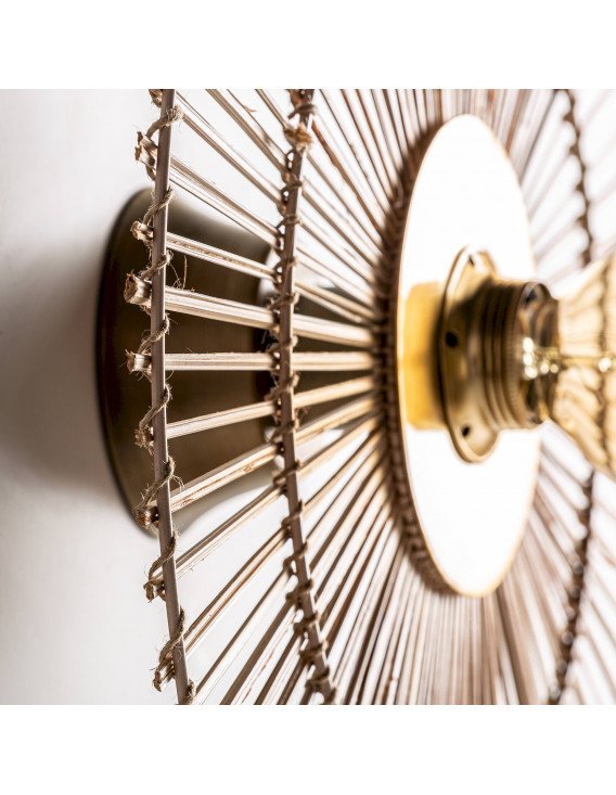 Lampe de mur 50 x 10 x 50 cm | Vical | Naturel, Doré
