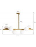 Lustre bola 102 x 31 x 82 cm | Vical | Blanc, Doré