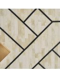 Meuble tv charmes 180 x 40 x 55 cm | Vical | Noir, Blanc, Or