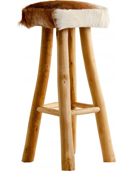 Tabouret dallas 30 x 30 x 75 cm | Vical | Naturel, Blanc