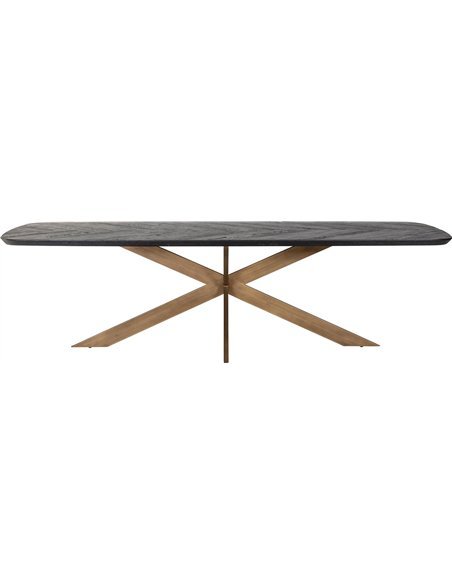 Meuble TV 200 Blackbone brass 4-portes | Richmond Interiors | Noir