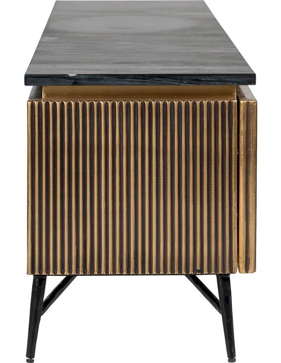 Meuble TV Ironville 2-portes | Richmond Interiors | Or, pieds noir