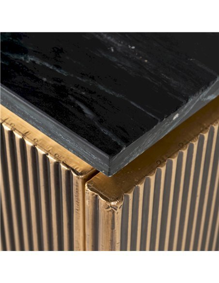 Meuble TV Ironville 2-portes | Richmond Interiors | Or, pieds noir