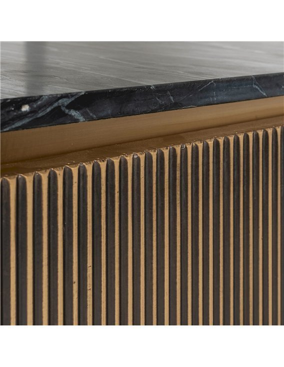 Meuble TV Ironville 2-portes | Richmond Interiors | Or, pieds noir