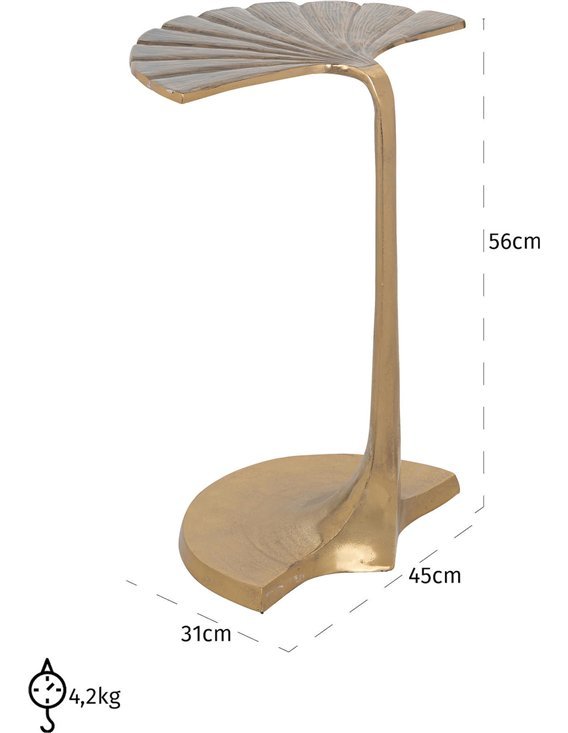 Table d'angle Luisana | Richmond Interiors | Or brossé
