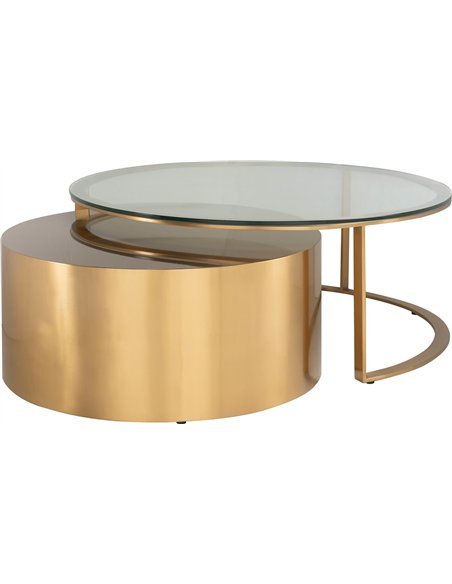 Table de salon Orlan set de2 | Richmond Interiors | Or