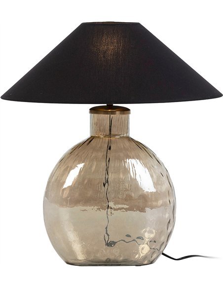 Lampe de Table sans abat-jour 30x7x30 Verre Gris