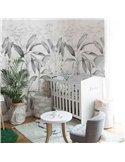 Papier Peint Paradise jungle noir&blanc