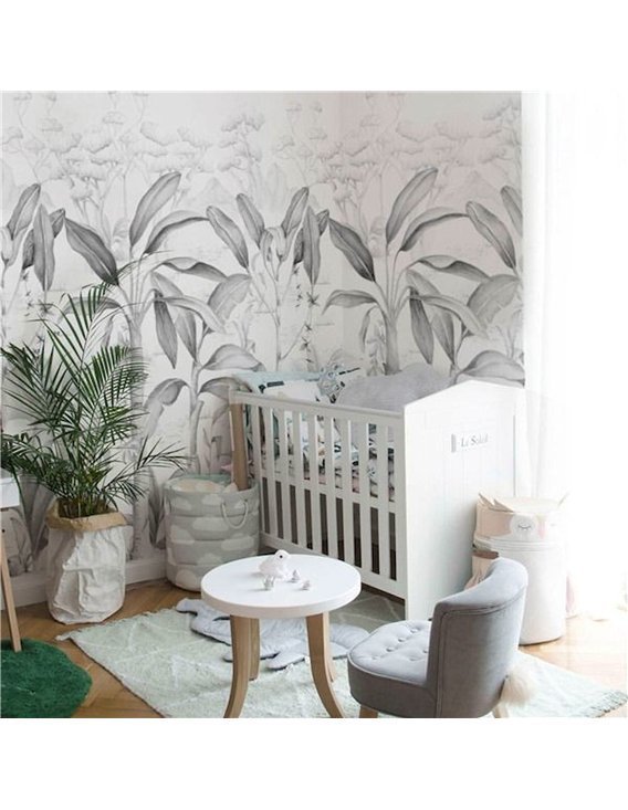 Papier Peint Paradise jungle noir&blanc