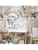 Papier Peint Paradise jungle noir&blanc