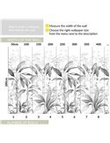 Papier Peint Paradise jungle noir&blanc