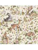 Papier Peint Animaux de la forêt mignon fond d’écran léger