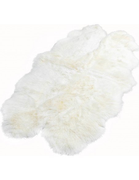 Quadruple tapis en peau de mouton | Native Natural | Blanc naturel
