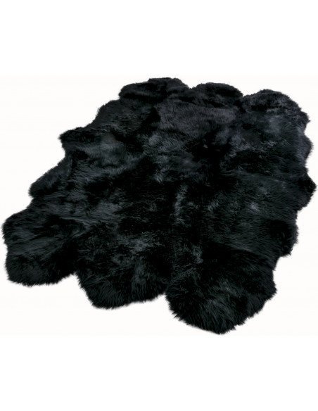 Sextuple tapis en peau de mouton | Native Natural | Noir