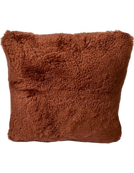 Coussin en peau de mouton à poils courts carré