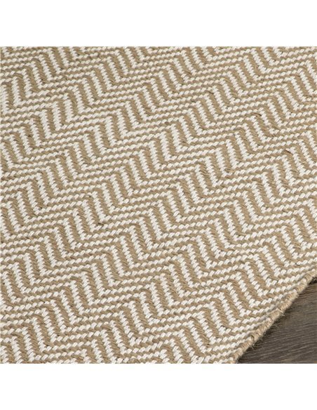 Tapis de jute à zigzags