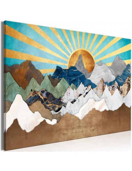 Tableau Matin dans les montagnes Partie 1 Wide | Artgeist | Multicolore