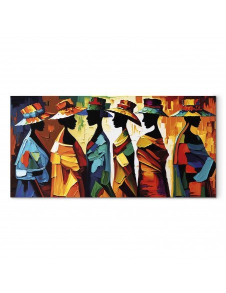 Image Tableau Women de femmes alignées dans des tenues colorées | Artgeist | Multicolore