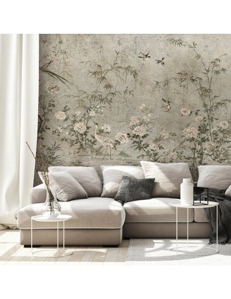 Papier peint Eastern Fresco | Artgeist | Vert, gris