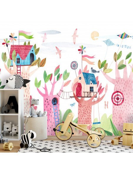 Papier peint Tree Houses | Artgeist | Multicolore,