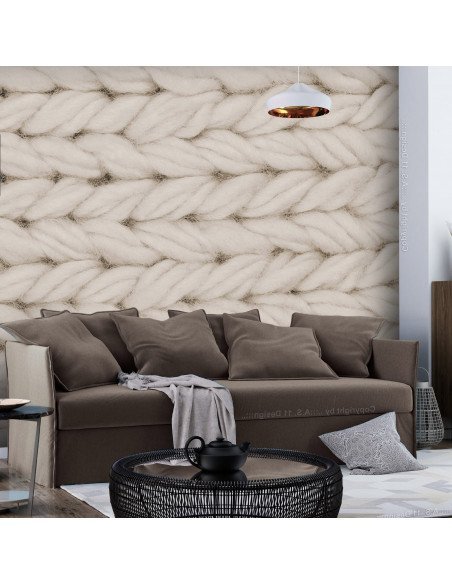 Papier peint Real Wool - Third Variant | Artgeist | Beige,