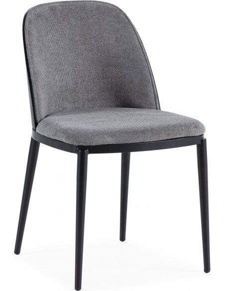 Chaise design confort gris-noir