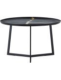 Table basse design noir et or