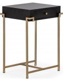 Table de nuit chic en bois et métal doré