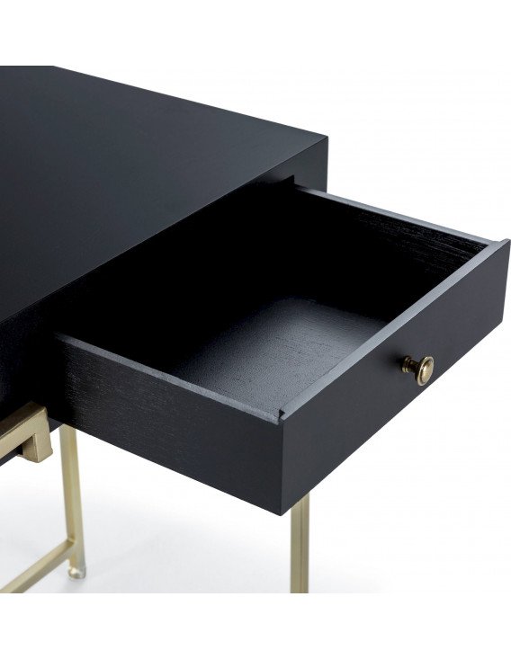 Commode de nuit bois noir tendance